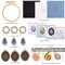 3 Pack Pendant Embroidery Starter Kit for Beginners,Retro Necklace Series Cross Stitch Tools for Necklace & Earrings & Hand Sewing Jewelry & Creative Gifts,Style A